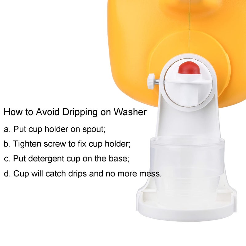 LEVOSHUA Laundry Detergent Cup Holder, Fabric Softener Drip Catcher, Firmly Holds on Bottle Spouts, Keeps Washer Dryer and Floor Clean and Organized - Pack of 2 - Image 5